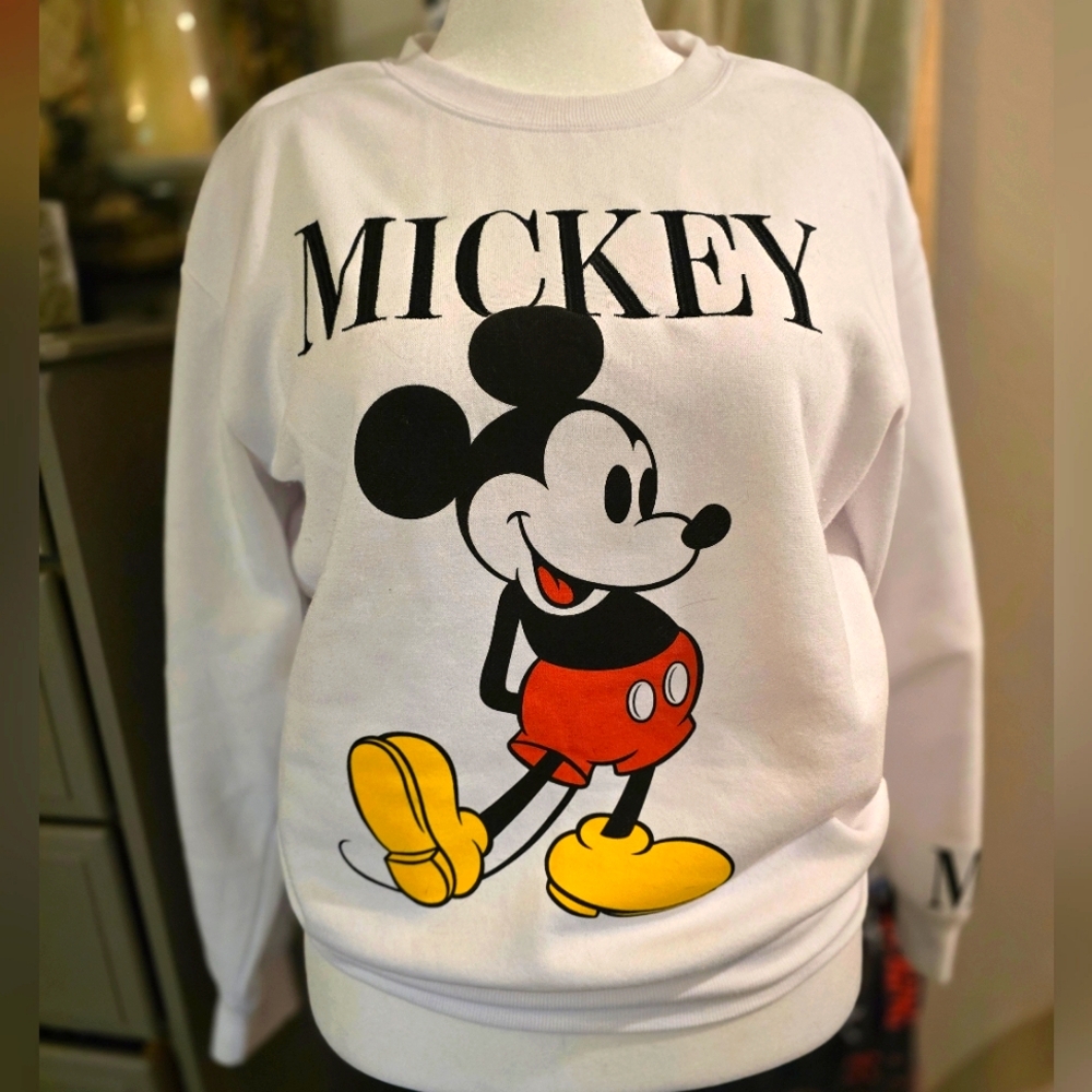 Mickey Mouse White Sweatshirt